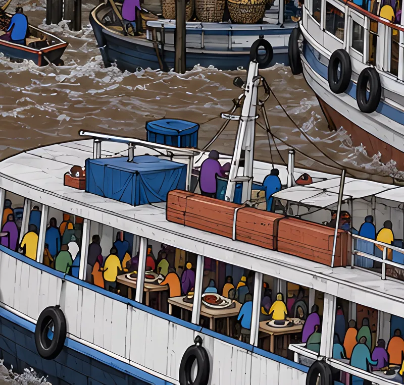 Detalhe da pintura de Cidade Velha