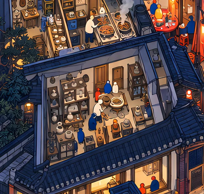 Detalhe da pintura de Jongno 3-ga