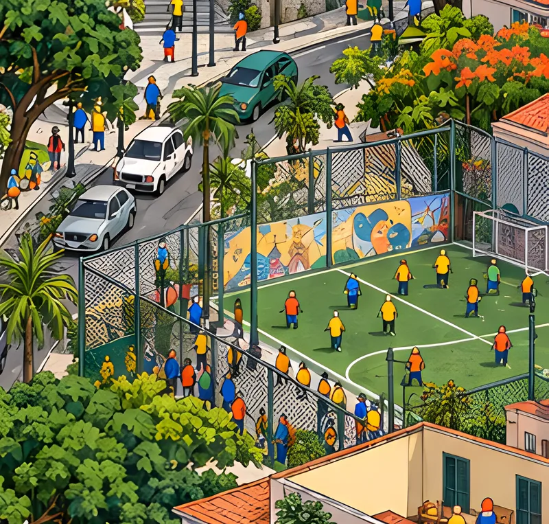 Detalhe da pintura de Laranjeiras