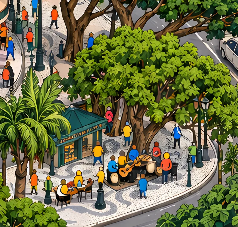 Detalhe da pintura de Laranjeiras