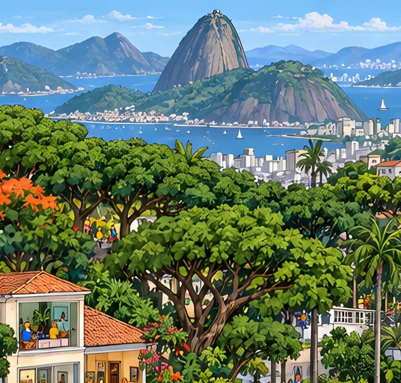 Detalhe da pintura de Laranjeiras