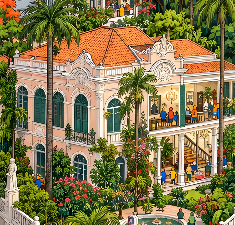 Detalhe da pintura de Laranjeiras