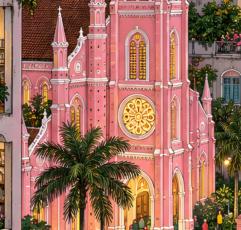 Detalhe da pintura de Tân Định